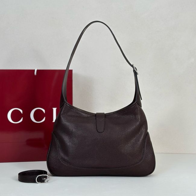 Gucci Jackie 1961 medium shoulder bag leather 863136 dark brown Gucci Jackie 1961 medium shoulder bag leather 863136 dark brown