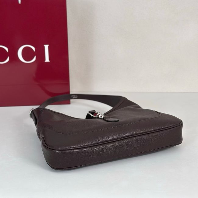 Gucci Jackie 1961 medium shoulder bag leather 863136 dark brown Gucci Jackie 1961 medium shoulder bag leather 863136 dark brown