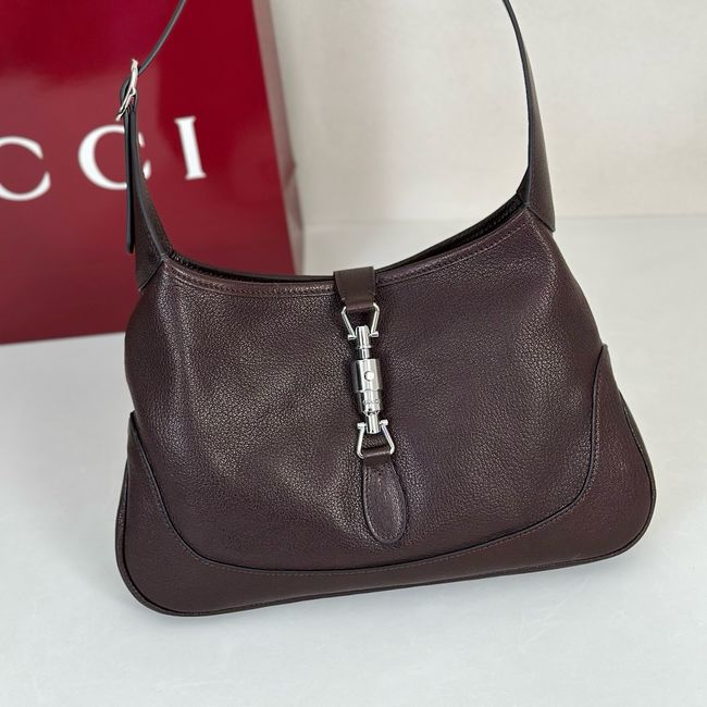 Gucci Jackie 1961 medium shoulder bag leather 863136 dark brown Gucci Jackie 1961 medium shoulder bag leather 863136 dark brown