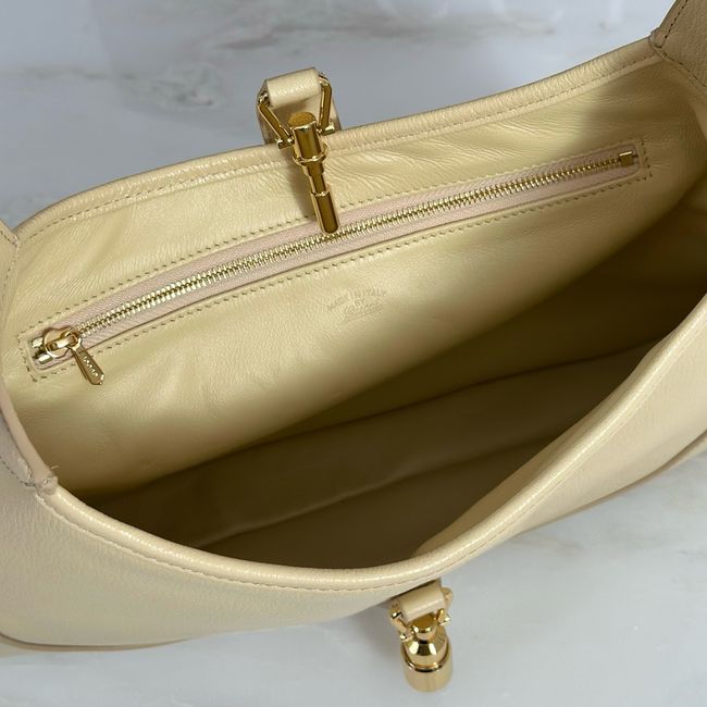 Gucci Jackie 1961 medium shoulder bag leather 863136 light yellow Gucci Jackie 1961 medium shoulder bag leather 863136 light yellow