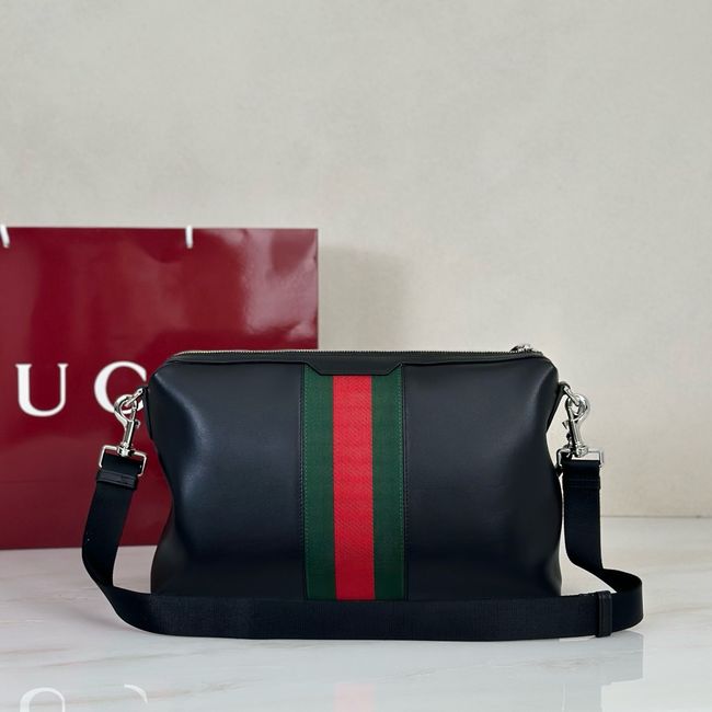 Gucci crossbody bag Mega Web Trademark medium crossbody bag A002KX black Gucci crossbody bag Mega Web Trademark medium crossbody bag A002KX black