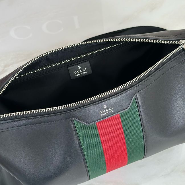 Gucci crossbody bag Mega Web Trademark medium crossbody bag A002KX black Gucci crossbody bag Mega Web Trademark medium crossbody bag A002KX black
