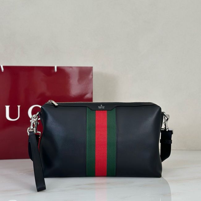 Gucci crossbody bag Mega Web Trademark medium crossbody bag A002KX black Gucci crossbody bag Mega Web Trademark medium crossbody bag A002KX black