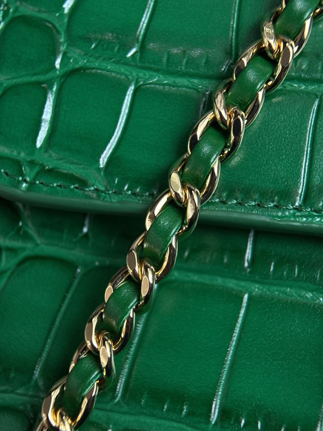 CHANEL Mini Flap Bag with Top Handle AS6424 green