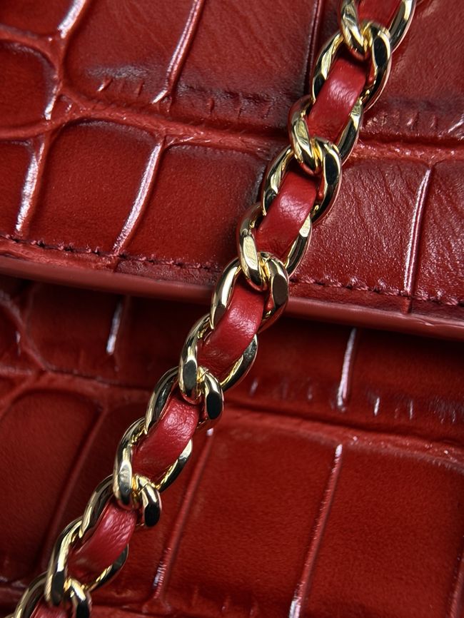 CHANEL Mini Flap Bag with Top Handle AS6424 red