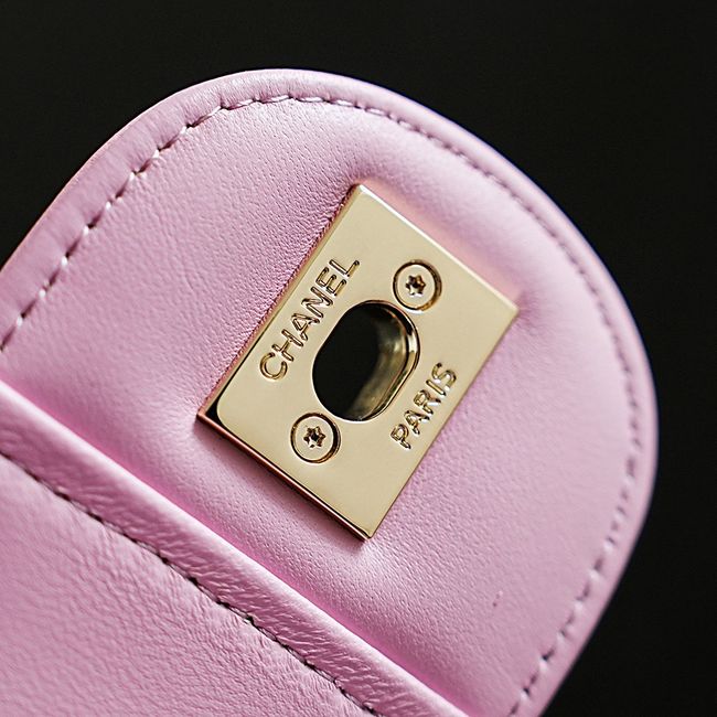 CHANEL Small Flapbag Braided Straw AS6017 light purple CHANEL Small Flapbag Braided Straw AS6017 light purple
