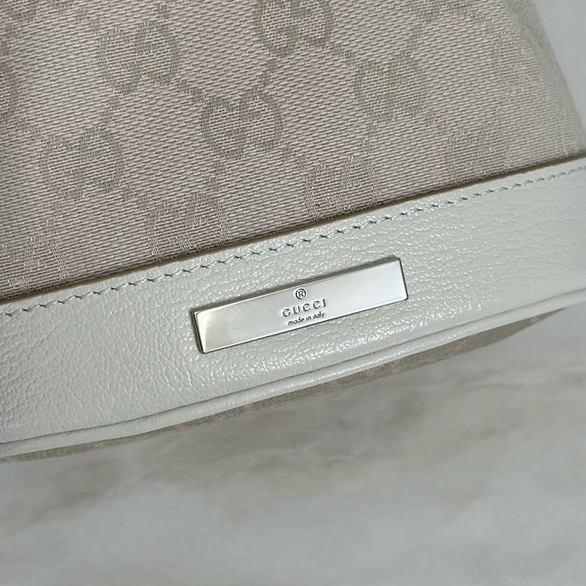Gucci Mini bucket bag with Gucci plaque 875802 Ivory Gucci Mini bucket bag with Gucci plaque 875802 Ivory
