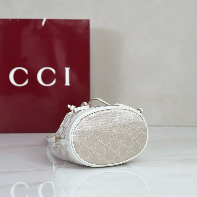 Gucci Mini bucket bag with Gucci plaque 875802 Ivory Gucci Mini bucket bag with Gucci plaque 875802 Ivory