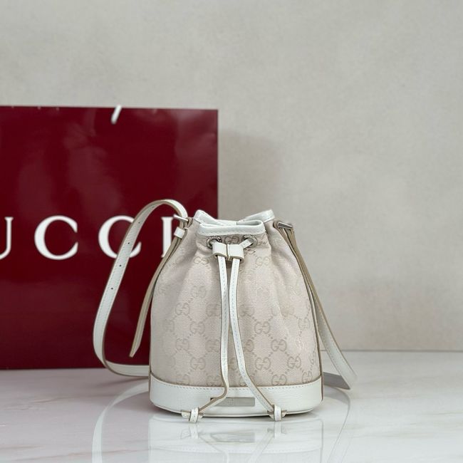 Gucci Mini bucket bag with Gucci plaque 875802 Ivory Gucci Mini bucket bag with Gucci plaque 875802 Ivory
