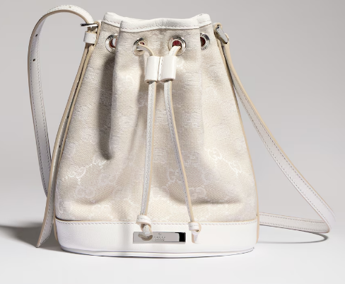 Gucci Mini bucket bag with Gucci plaque 875802 Ivory