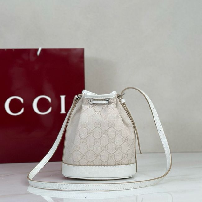 Gucci Mini bucket bag with Gucci plaque 875802 Ivory Gucci Mini bucket bag with Gucci plaque 875802 Ivory