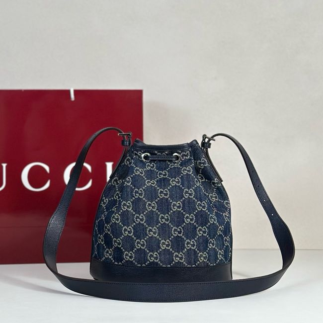 Gucci Venice small bucket bag 875237 Dark blue Gucci Venice small bucket bag 875237 Dark blue