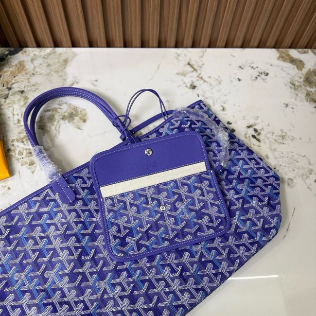 Goyard Goyardine canvas & Chevroches calfskin CL08P BLUE Goyard Goyardine canvas & Chevroches calfskin CL08P BLUE