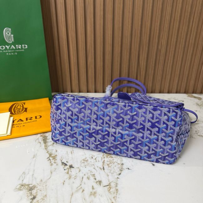 Goyard Goyardine canvas & Chevroches calfskin CL08P BLUE Goyard Goyardine canvas & Chevroches calfskin CL08P BLUE