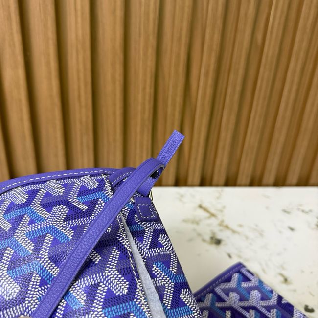 Goyard Goyardine canvas & Chevroches calfskin CL08P BLUE Goyard Goyardine canvas & Chevroches calfskin CL08P BLUE