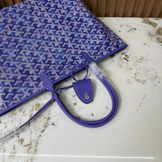 Goyard Goyardine canvas & Chevroches calfskin CL08P BLUE Goyard Goyardine canvas & Chevroches calfskin CL08P BLUE