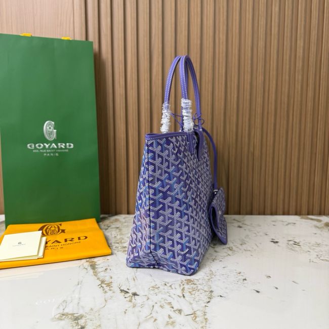 Goyard Goyardine canvas & Chevroches calfskin CL08P BLUE Goyard Goyardine canvas & Chevroches calfskin CL08P BLUE