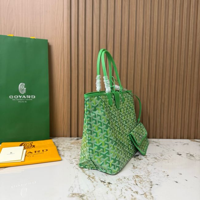 Goyard Goyardine canvas & Chevroches calfskin CL08P GREEN Goyard Goyardine canvas & Chevroches calfskin CL08P GREEN