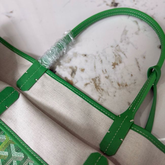 Goyard Goyardine canvas & Chevroches calfskin CL08P GREEN Goyard Goyardine canvas & Chevroches calfskin CL08P GREEN