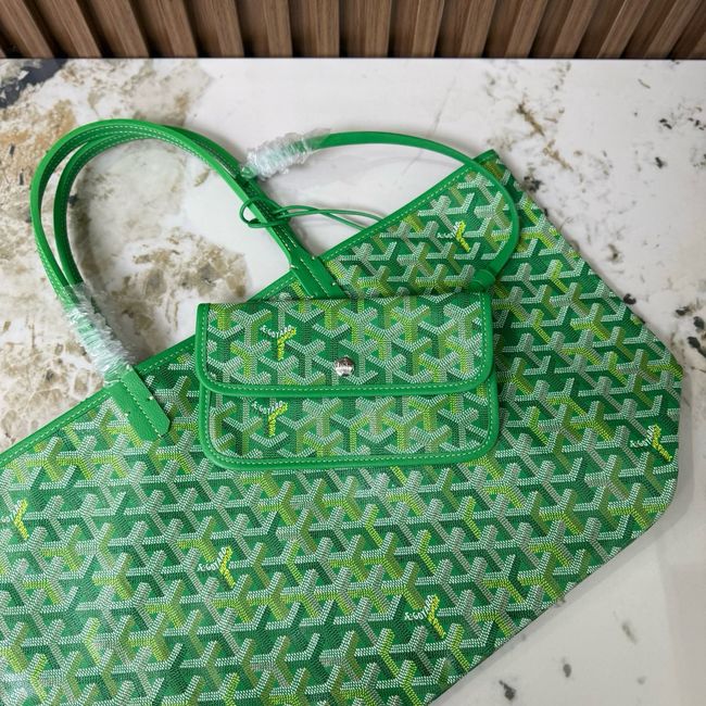 Goyard Goyardine canvas & Chevroches calfskin CL08P GREEN Goyard Goyardine canvas & Chevroches calfskin CL08P GREEN