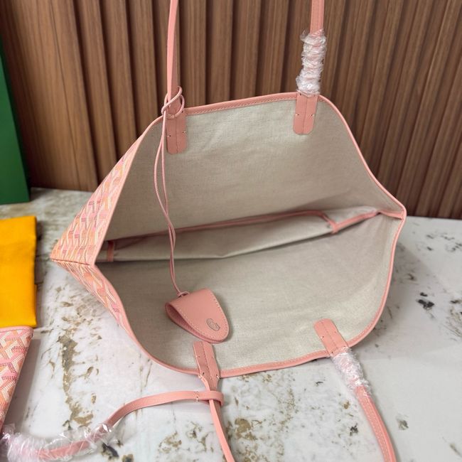 Goyard Goyardine canvas & Chevroches calfskin CL08P PINK Goyard Goyardine canvas & Chevroches calfskin CL08P PINK