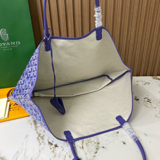 Goyard Goyardine canvas & Chevroches calfskin Large bag CL09P BLUE Goyard Goyardine canvas & Chevroches calfskin Large bag CL09P BLUE