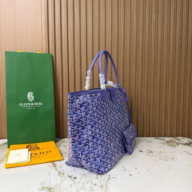 Goyard Goyardine canvas & Chevroches calfskin Large bag CL09P BLUE Goyard Goyardine canvas & Chevroches calfskin Large bag CL09P BLUE