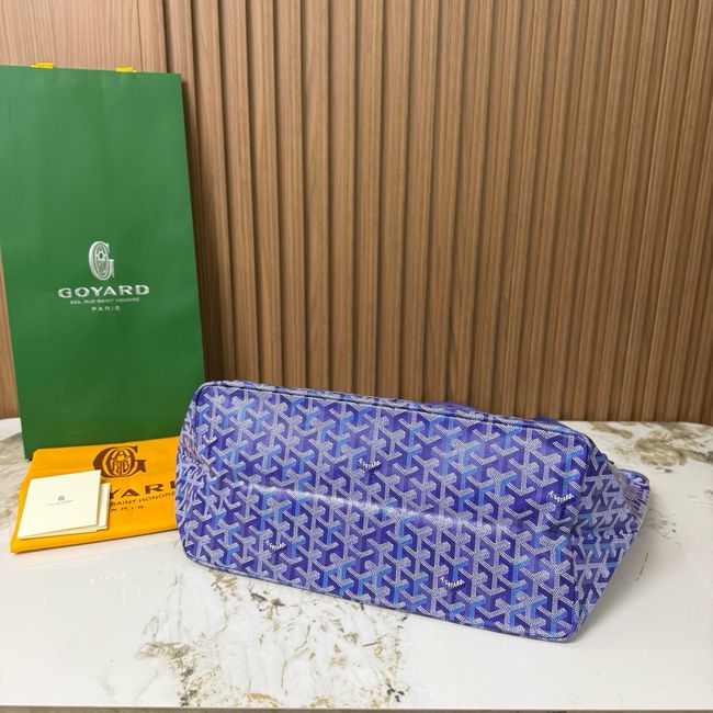 Goyard Goyardine canvas & Chevroches calfskin Large bag CL09P BLUE Goyard Goyardine canvas & Chevroches calfskin Large bag CL09P BLUE