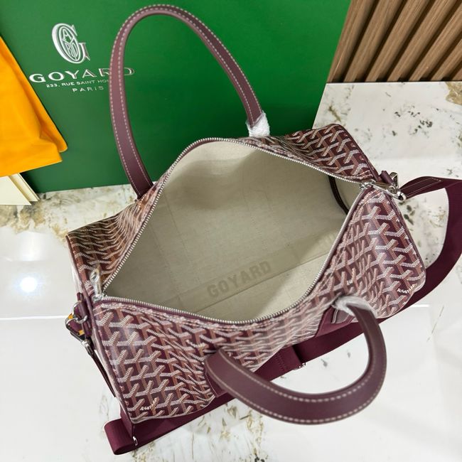 Goyard Goyardine canvas & Chevroches calfskin CL10P wine red