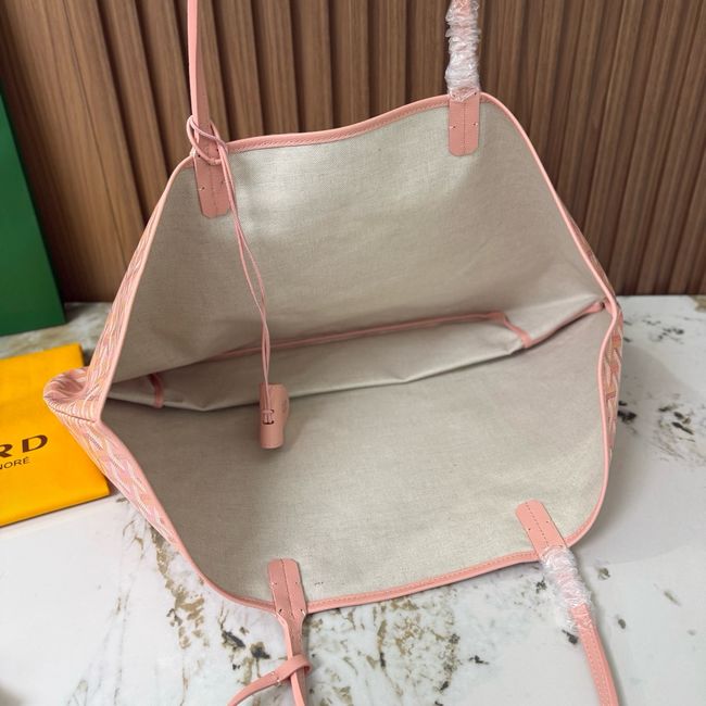 Goyard Goyardine canvas & Chevroches calfskin Large bag CL09P PINK Goyard Goyardine canvas & Chevroches calfskin Large bag CL09P PINK