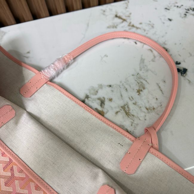 Goyard Goyardine canvas & Chevroches calfskin Large bag CL09P PINK Goyard Goyardine canvas & Chevroches calfskin Large bag CL09P PINK