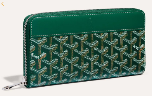 Goyard MATIGNON zip Wallet CL50P green