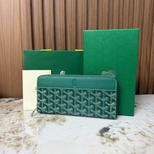 Goyard MATIGNON zip Wallet CL50P green Goyard MATIGNON zip Wallet CL50P green