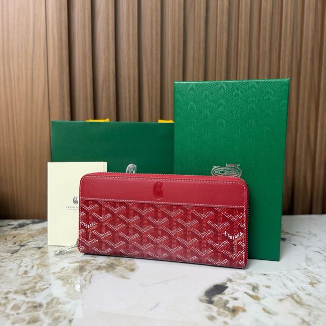 Goyard MATIGNON zip Wallet CL50P red Goyard MATIGNON zip Wallet CL50P red