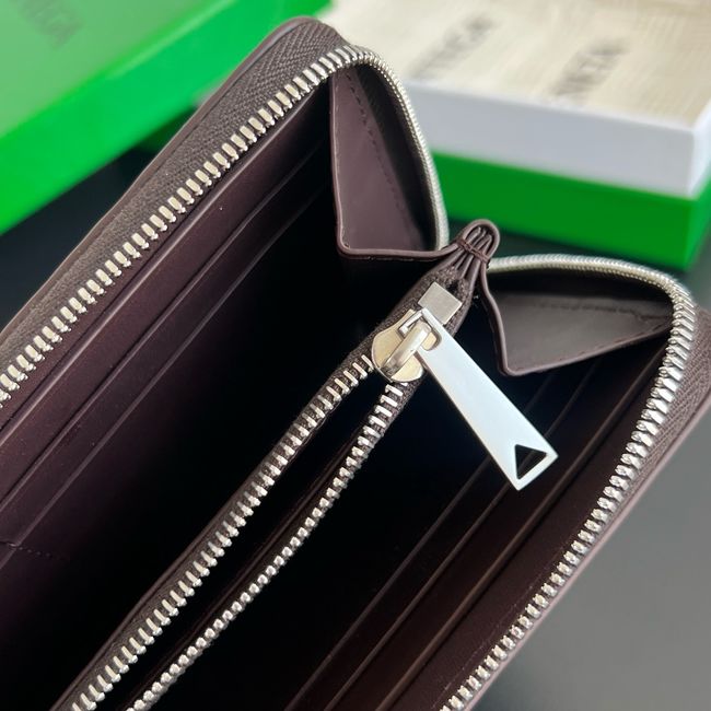 Bottega Veneta Woven Mycelium Zip-Around Wallet 02008 Fondant Bottega Veneta Woven Mycelium Zip-Around Wallet 02008 Fondant