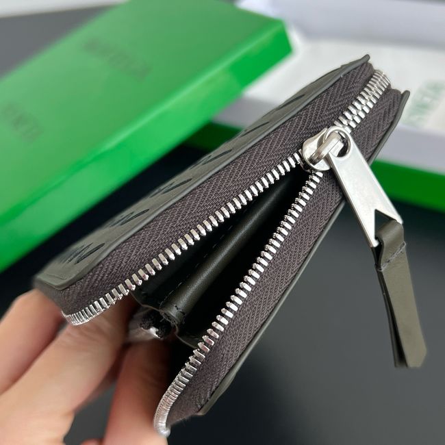 Bottega Veneta Woven Mycelium Zip-Around Wallet A003AD DARK GREEN Bottega Veneta Woven Mycelium Zip-Around Wallet A003AD DARK GREEN