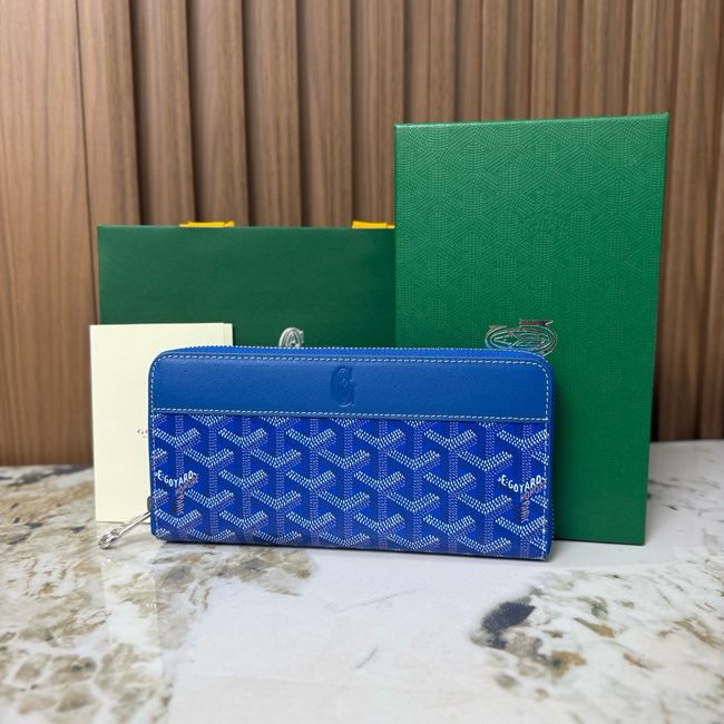 Goyard MATIGNON zip Wallet CL50P blue