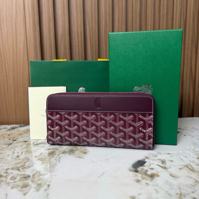 Goyard MATIGNON zip Wallet CL50P wine red