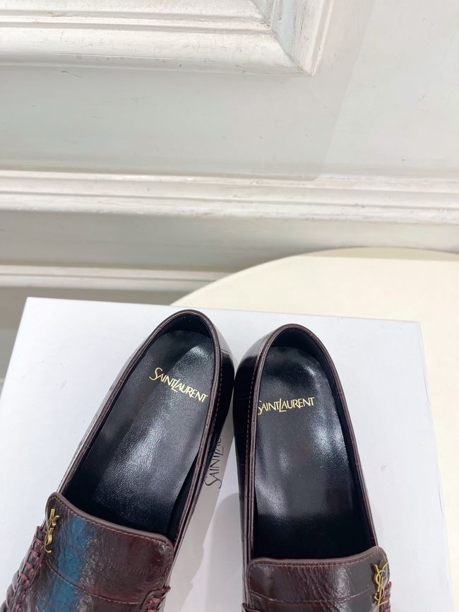 Yves saint Laurent LE LOAFER supple in shiny leather 818908-7