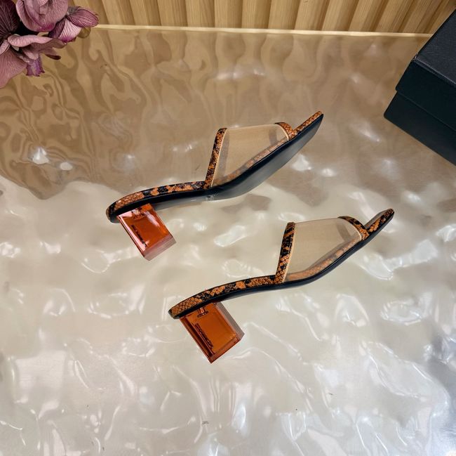 Yves saint Laurent SIP mule sandals in mesh and python 67092-1 Yves saint Laurent SIP mule sandals in mesh and python 67092-1