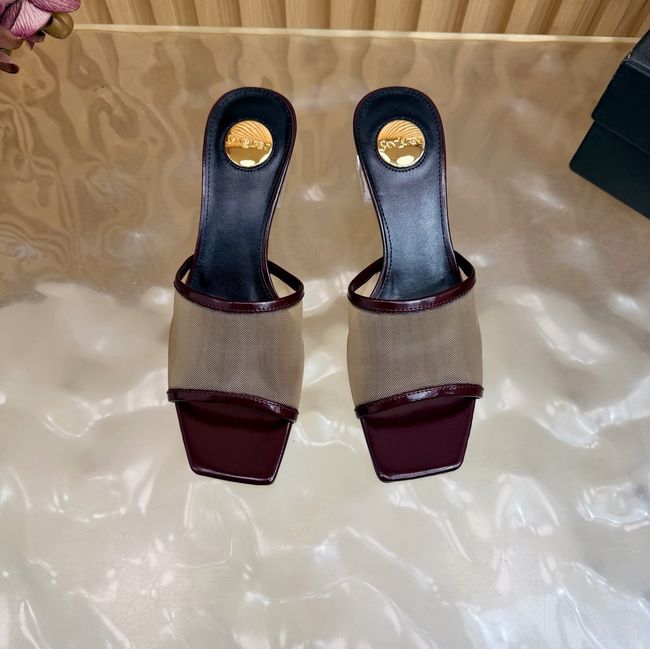 Yves saint Laurent SIP mule sandals in mesh and python 67092-5 Yves saint Laurent SIP mule sandals in mesh and python 67092-5