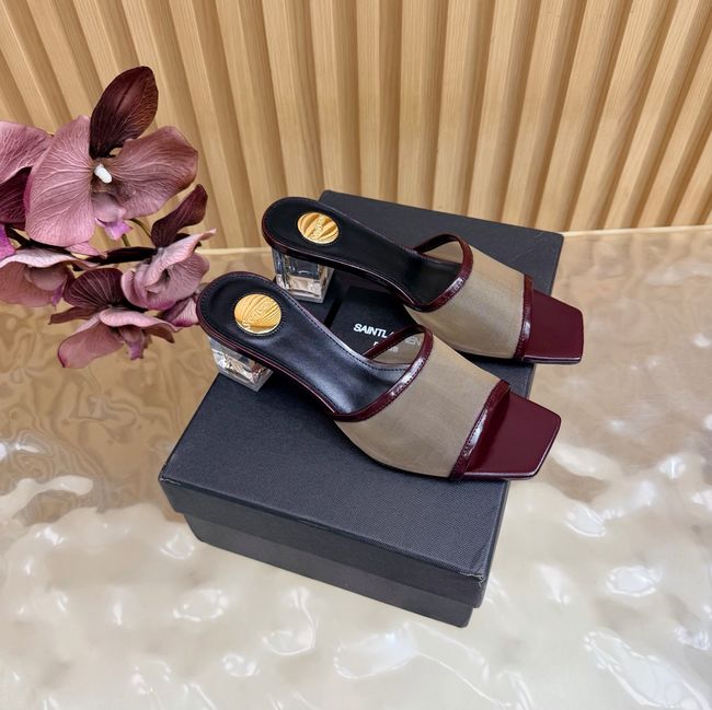 Yves saint Laurent SIP mule sandals in mesh and python 67092-5