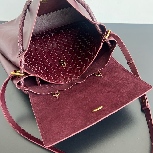 Bottega Veneta Andiamo Pepites Leather Large Bag 12272 Lava red Bottega Veneta Andiamo Pepites Leather Large Bag 12272 Lava red