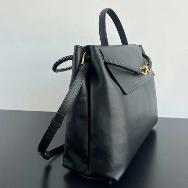 Bottega Veneta Andiamo Pepites  Leather Large Bag 12272 black