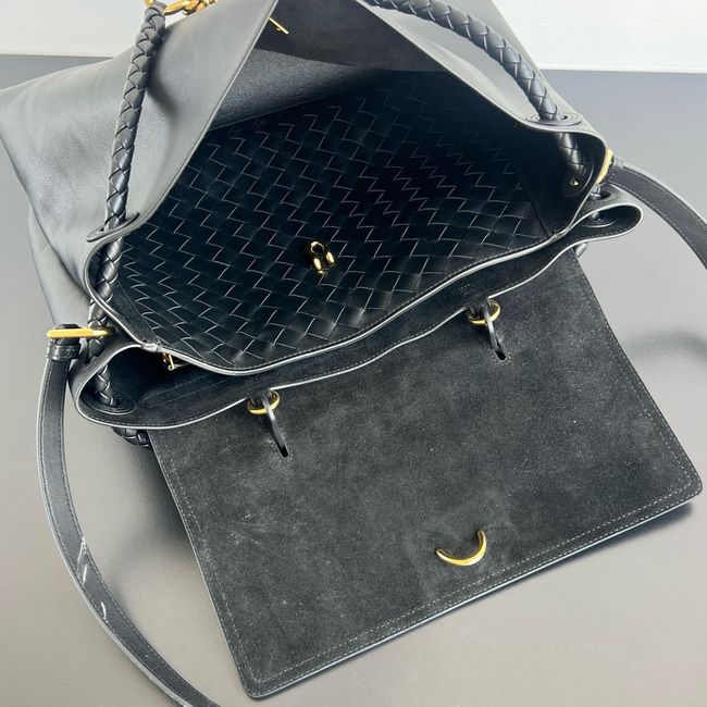 Bottega Veneta Andiamo Pepites  Leather Large Bag 12272 black