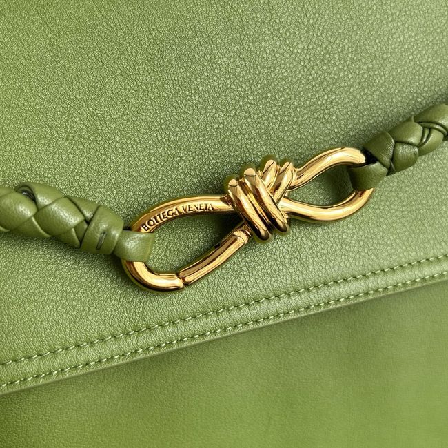 Bottega Veneta Andiamo Pepites Leather Large Bag 12272 green