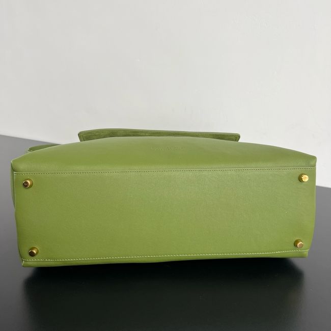 Bottega Veneta Andiamo Pepites Leather Large Bag 12272 green