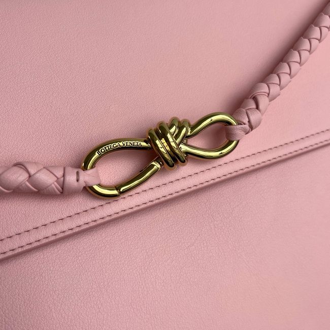 Bottega Veneta Andiamo Pepites Leather Large Bag 12272 pink