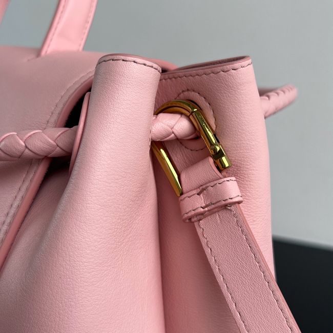 Bottega Veneta Andiamo Pepites Leather Large Bag 12272 pink