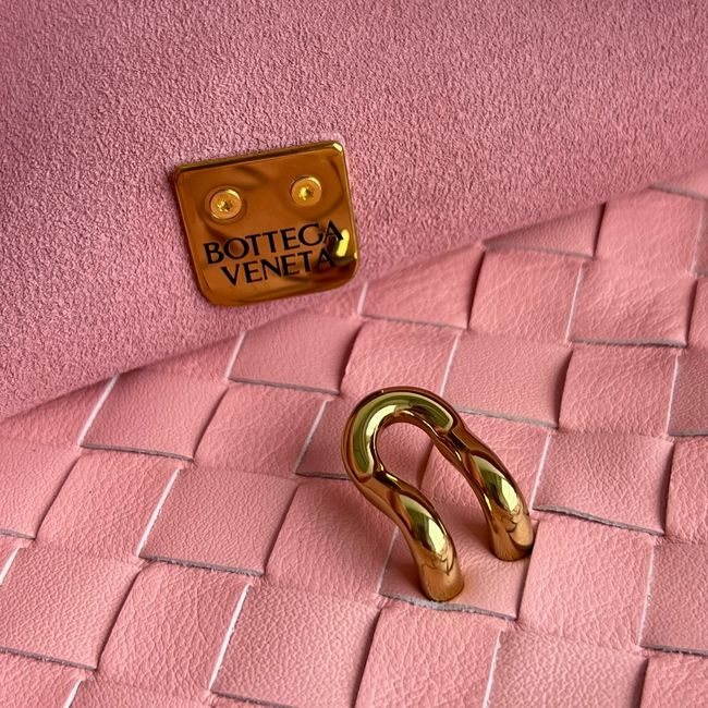 Bottega Veneta Andiamo Pepites Leather Large Bag 12272 pink